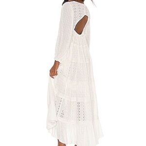 Free People Mockingbird White Eyelet Maxi Dress